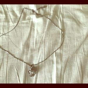 Silver Crown Necklace